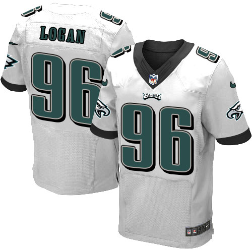 Men's Elite Bennie Logan Nike Jersey White Road - #96 NFL Philadelphia Eagles